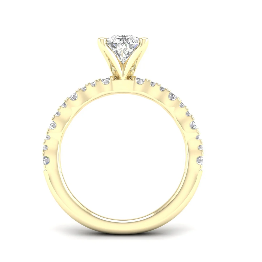 1.30 CTW Lab Grown Diamond Engagement Halo Ring Women