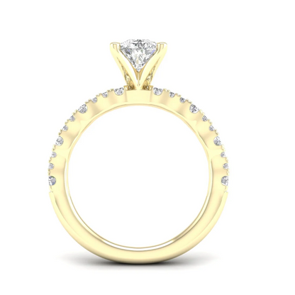 1.30 CTW Lab Grown Diamond Engagement Halo Ring Women