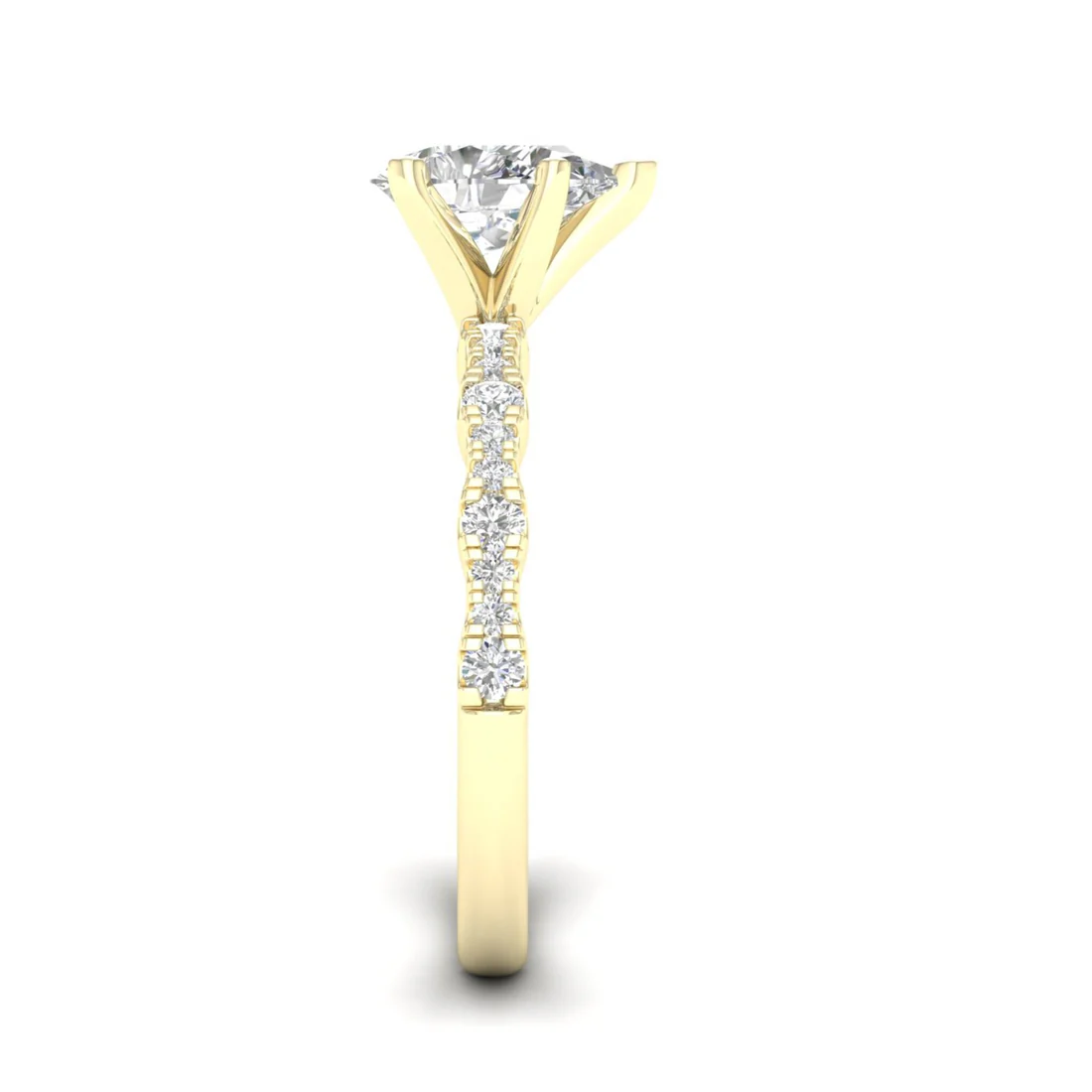 1.30 CTW Lab Grown Diamond Engagement Halo Ring Women