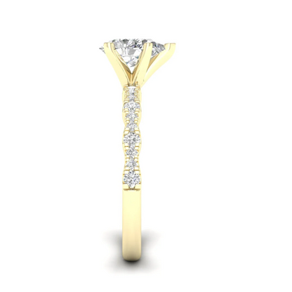 1.30 CTW Lab Grown Diamond Engagement Halo Ring Women