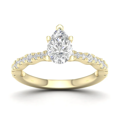 1.30 CTW Lab Grown Diamond Engagement Halo Ring Women