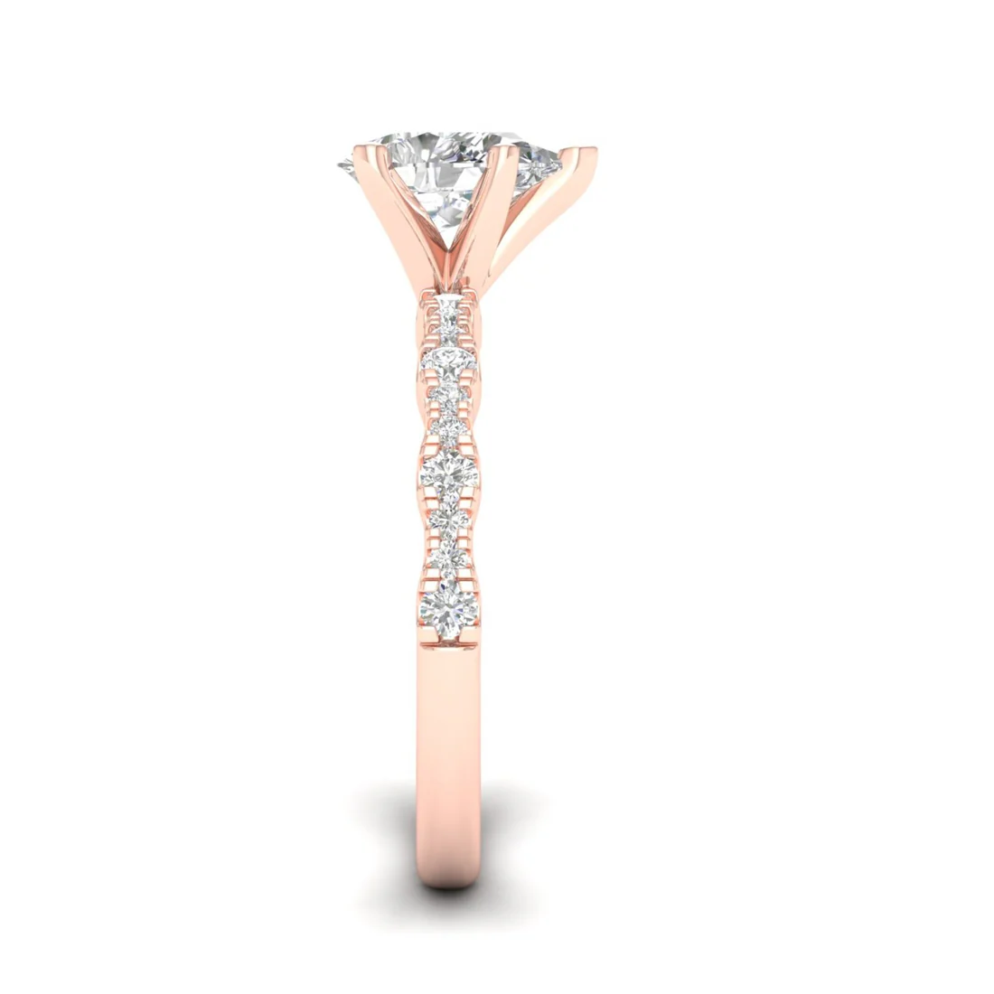 1.30 CTW Lab Grown Diamond Engagement Halo Ring Women