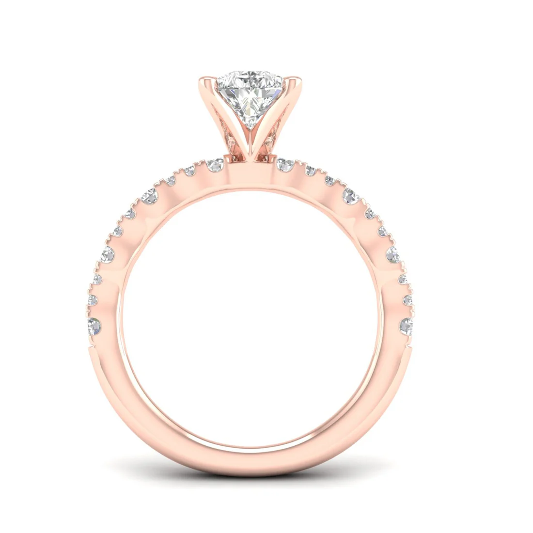 1.30 CTW Lab Grown Diamond Engagement Halo Ring Women