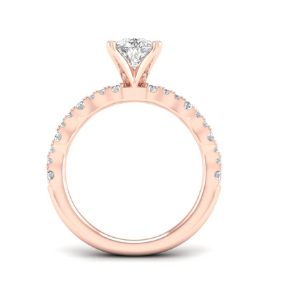1.30 CTW Lab Grown Diamond Engagement Halo Ring Women