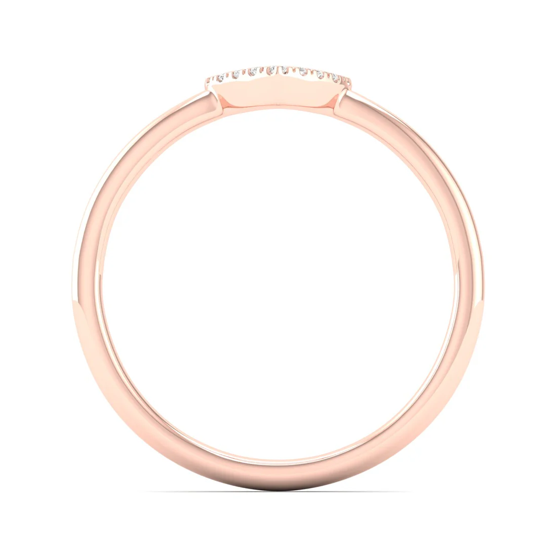 0.065Ctw Lab Grown Diamond Minimalist Heart Fashion Ring