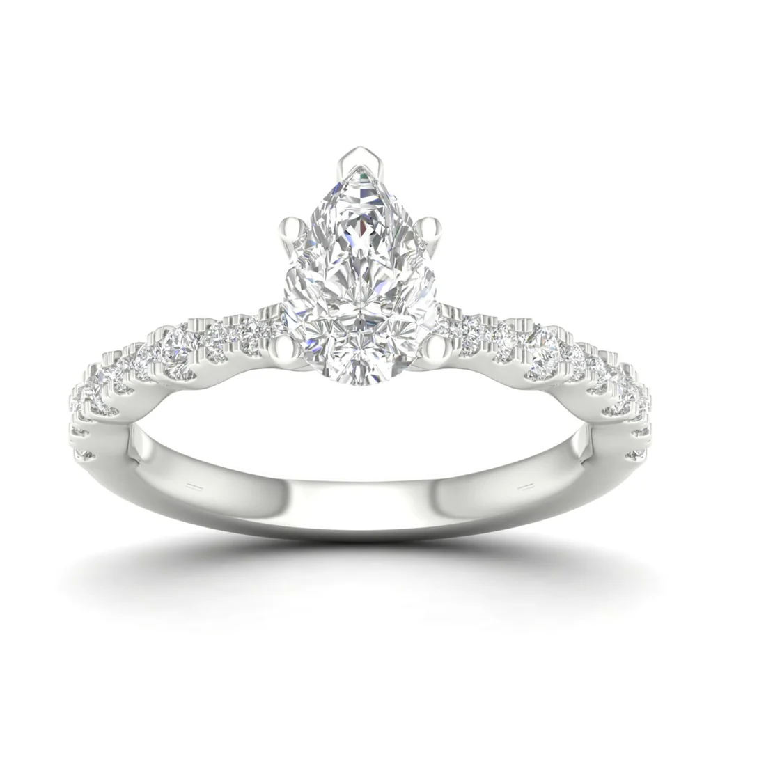 1.30 CTW Lab Grown Diamond Engagement Halo Ring Women
