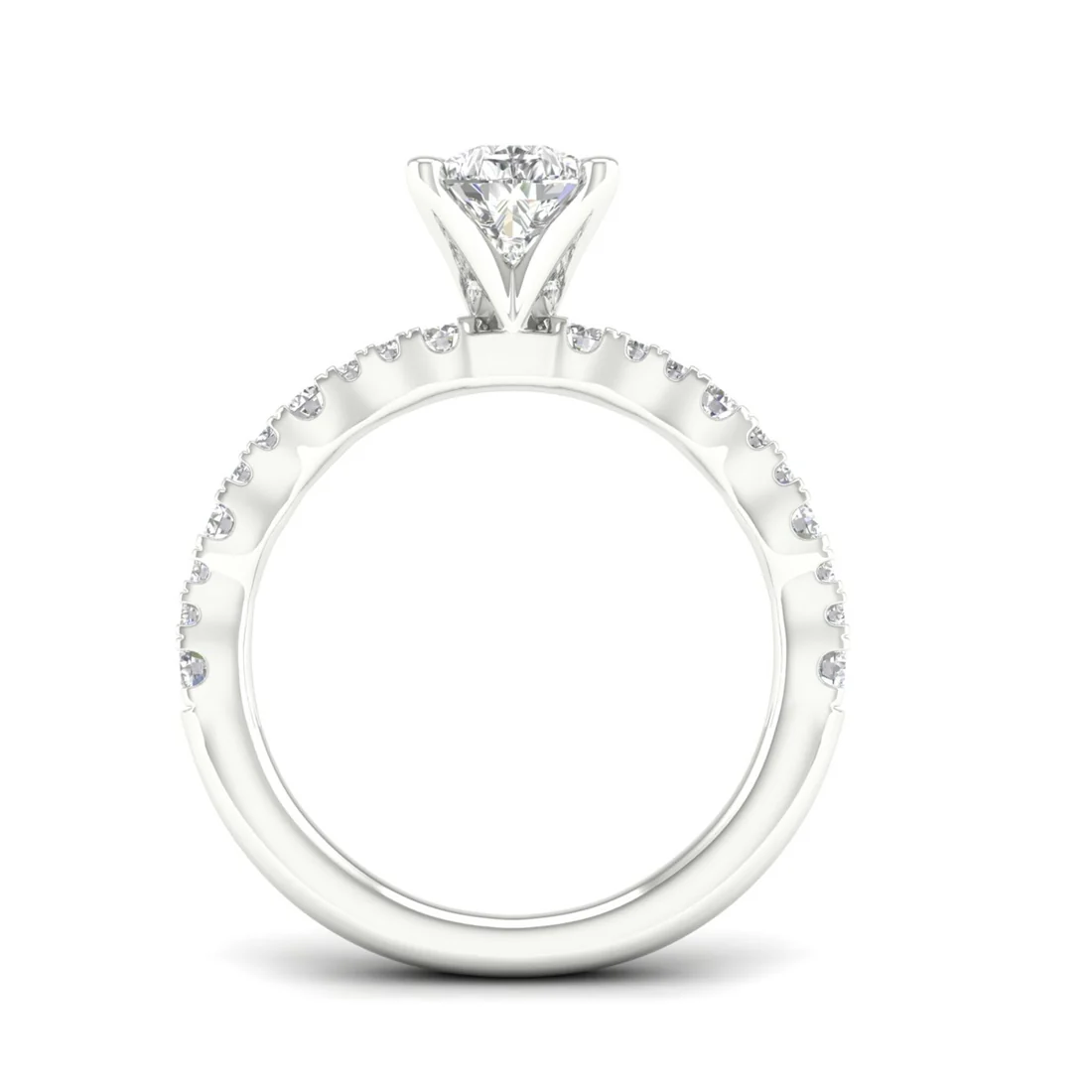 1.30 CTW Lab Grown Diamond Engagement Halo Ring Women