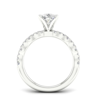 1.30 CTW Lab Grown Diamond Engagement Halo Ring Women