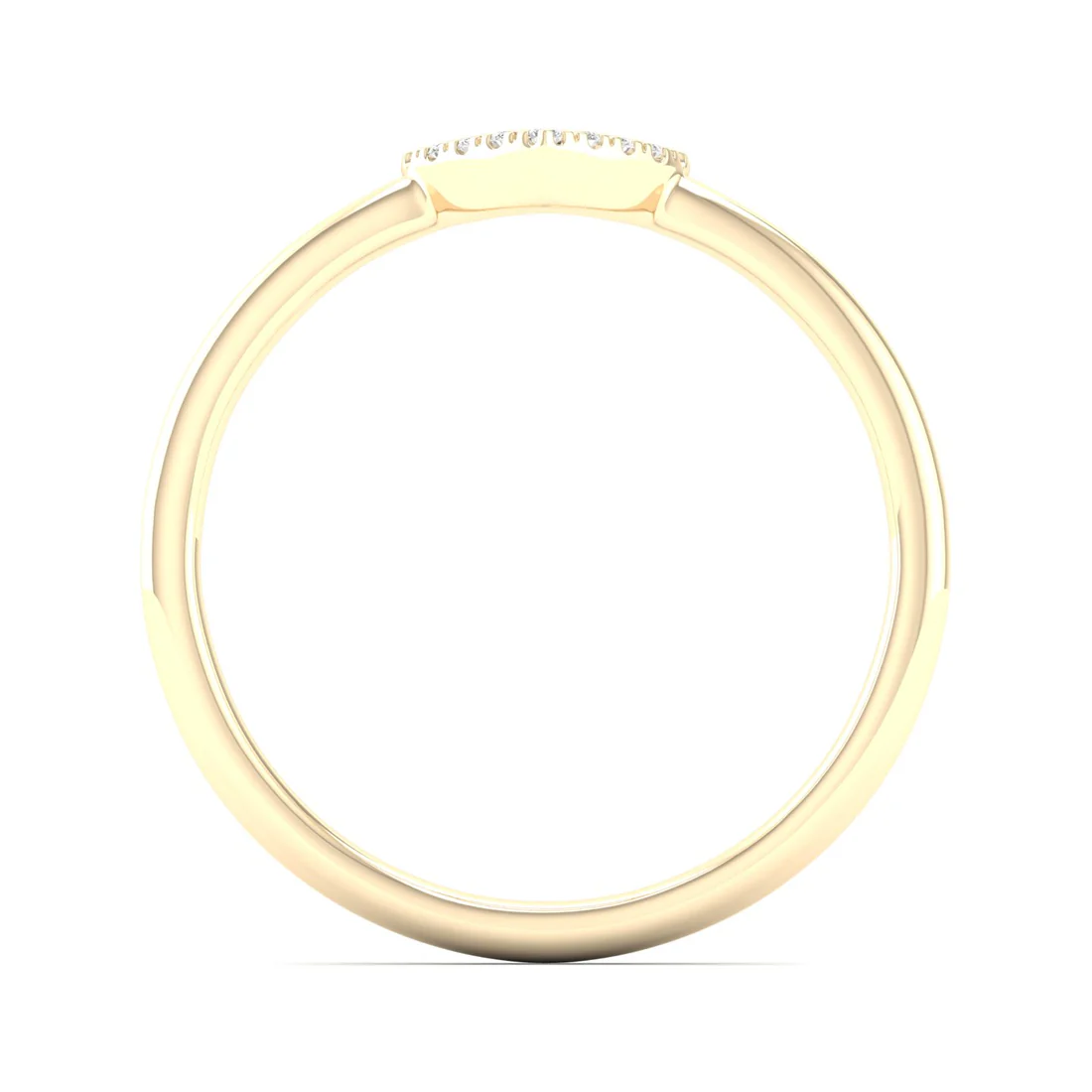 0.065Ctw Lab Grown Diamond Minimalist Heart Fashion Ring