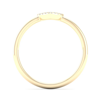 0.065Ctw Lab Grown Diamond Minimalist Heart Fashion Ring