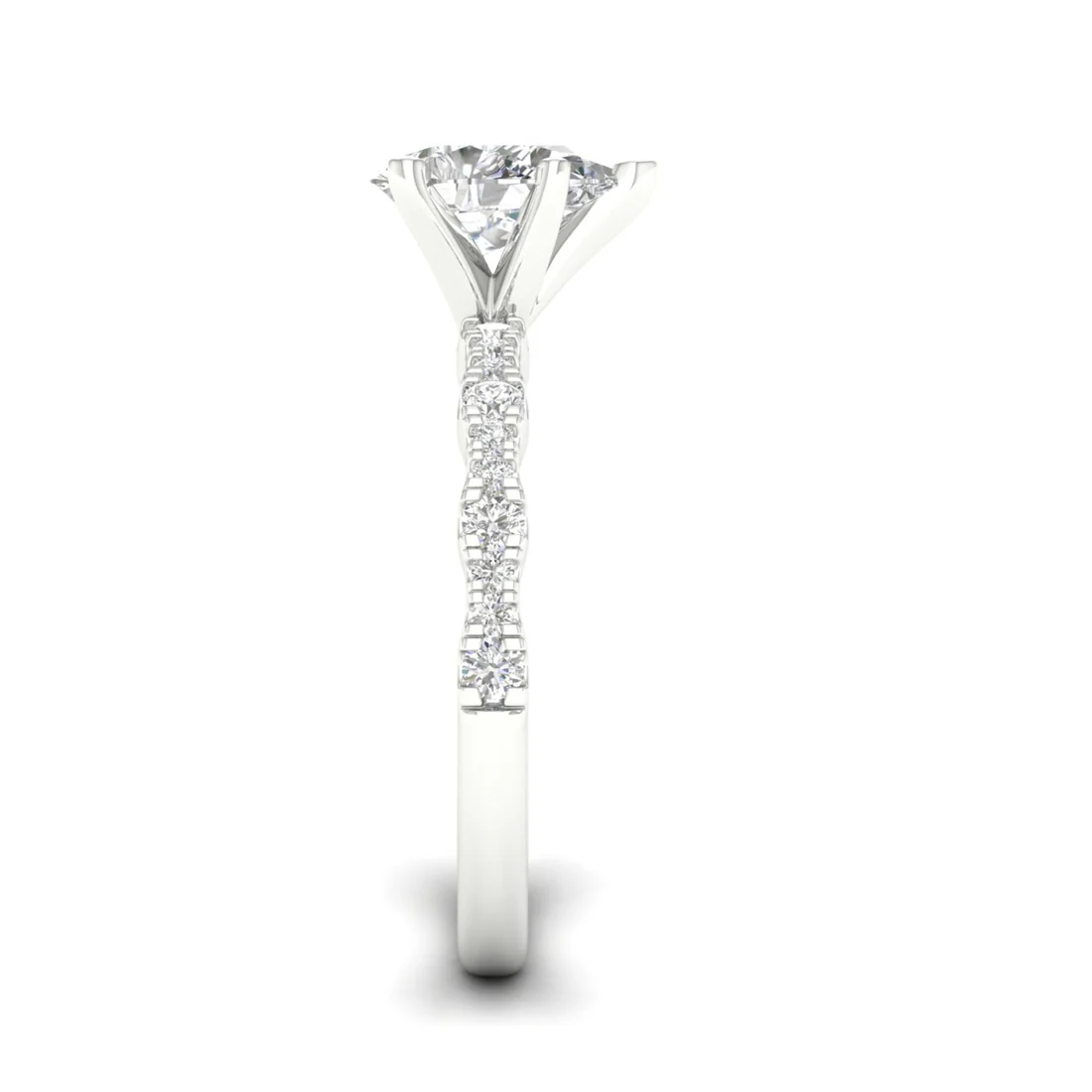 1.30 CTW Lab Grown Diamond Engagement Halo Ring Women
