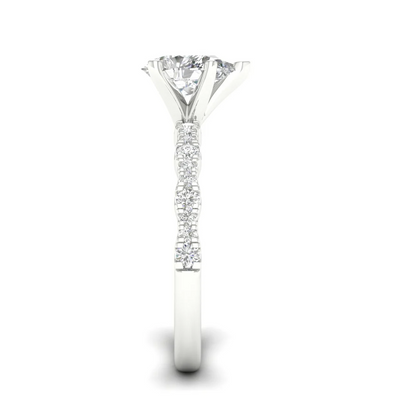 1.30 CTW Lab Grown Diamond Engagement Halo Ring Women