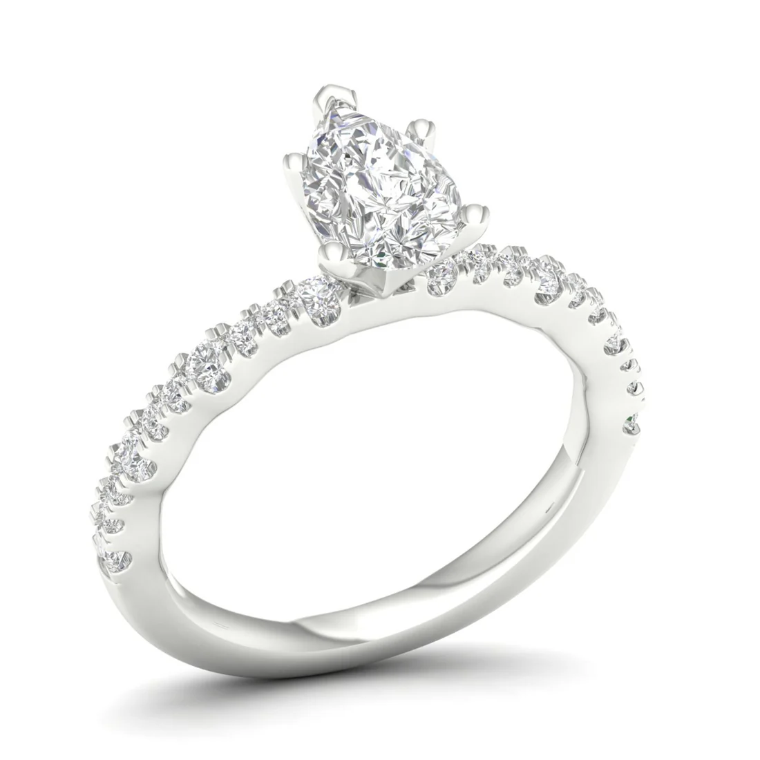 1.30 CTW Lab Grown Diamond Engagement Halo Ring Women