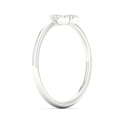 0.065Ctw Lab Grown Diamond Minimalist Heart Fashion Ring