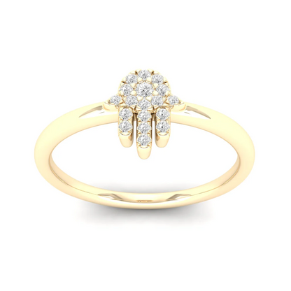 0.06Ctw Lab Grown Diamond Hamsa Fashion Ring