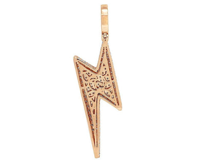 Lab Grown Diamond 10K Gold Thunderbolt Pendant