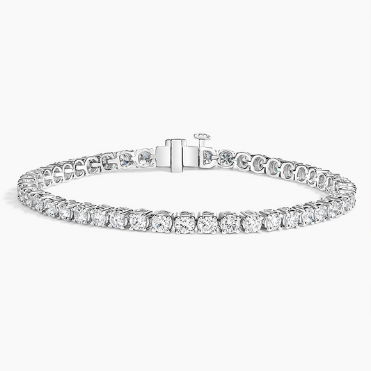 4CTW 7 inch Round Lab Grown Diamond Line Tennis Bracelet