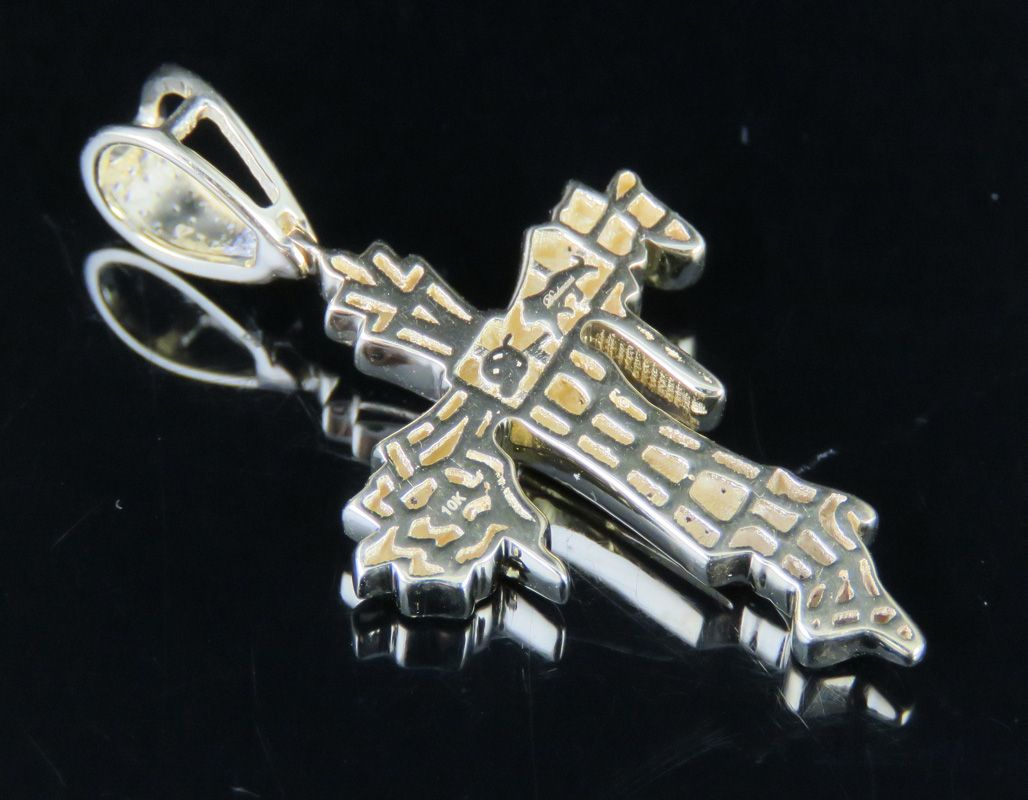 0.25 CTW Lab Grown Diamond Dripping Cross Pendant