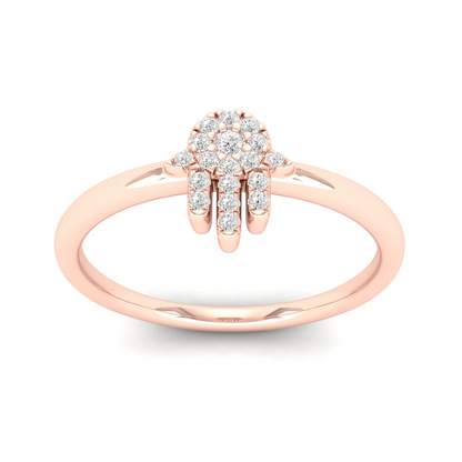 0.06Ctw Lab Grown Diamond Hamsa Fashion Ring