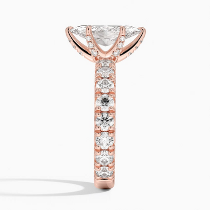 1 1/2CT Marquise Lab Grown Diamond Gold Engagement Ring