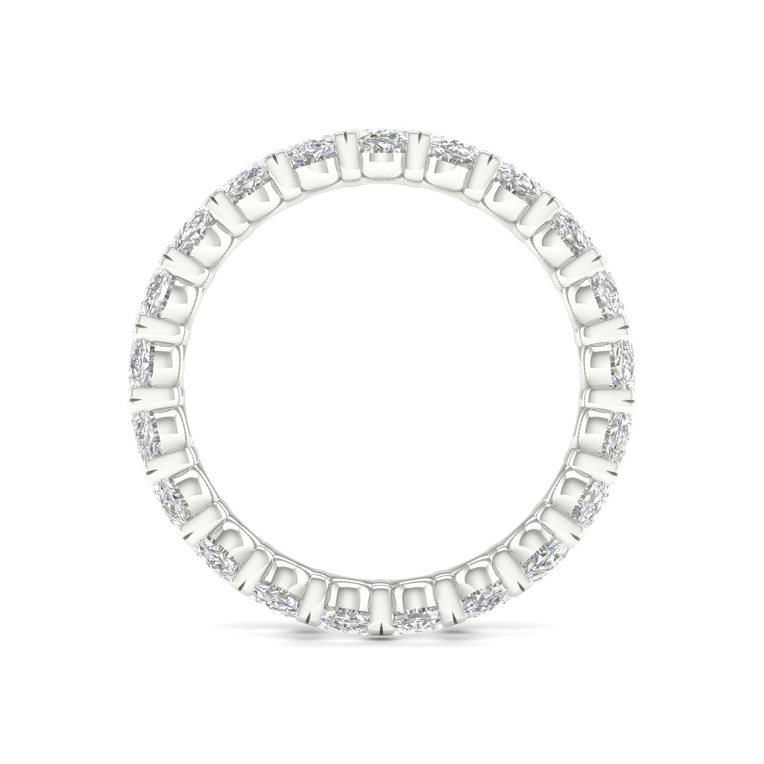 3 CTW Oval Diamond Eternity Lab Grown Diamond Wedding Band