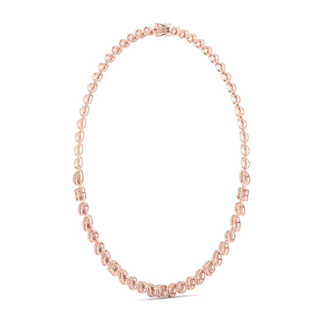 6.60CTW Multi Shape Halo Lab Grown Diamond Necklace
