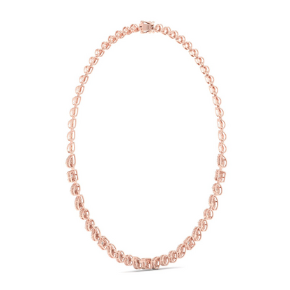 6.60CTW Multi Shape Halo Lab Grown Diamond Necklace