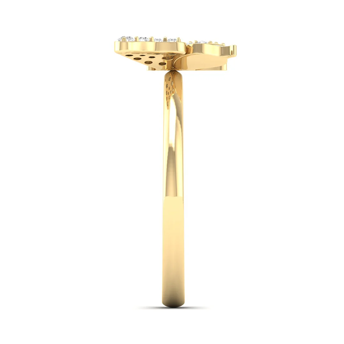 0.15Ctw Butterfly Lab Grown Diamond Fashion Ring