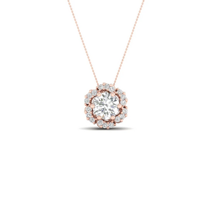 0.70 CTW Lab Grown Diamond Round Pendant