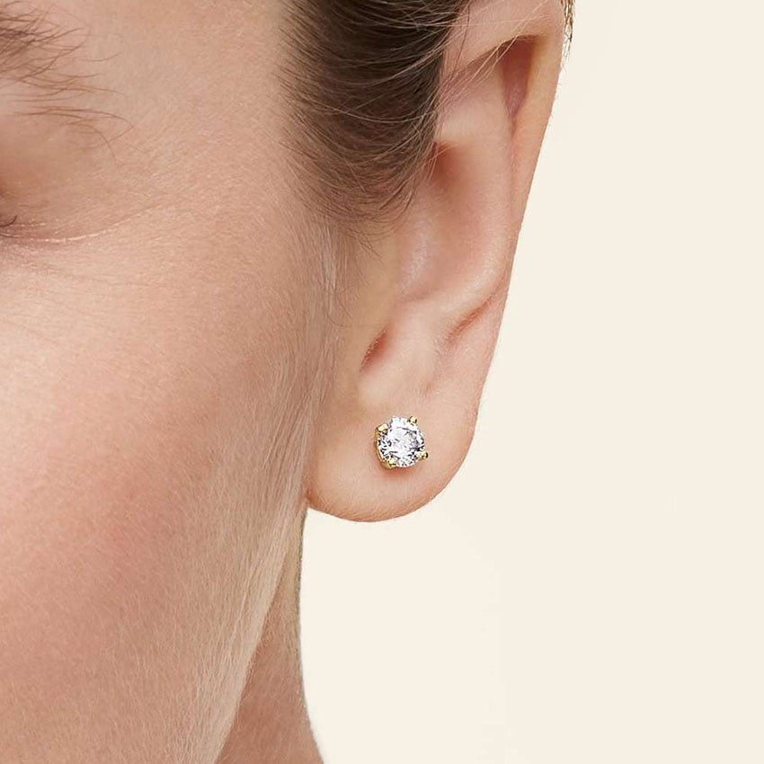 Perfect 4 Prong 1 CTW Diamond Stud Earrings