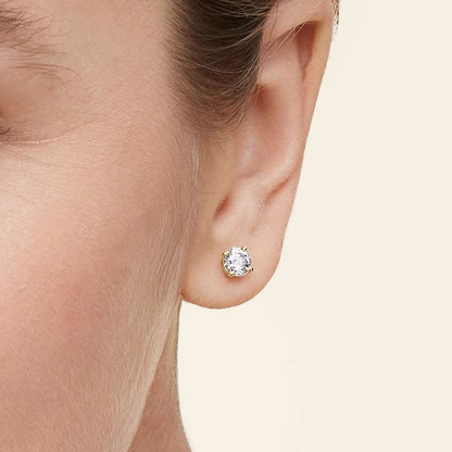 Perfect 4 Prong 1 CTW Diamond Stud Earrings