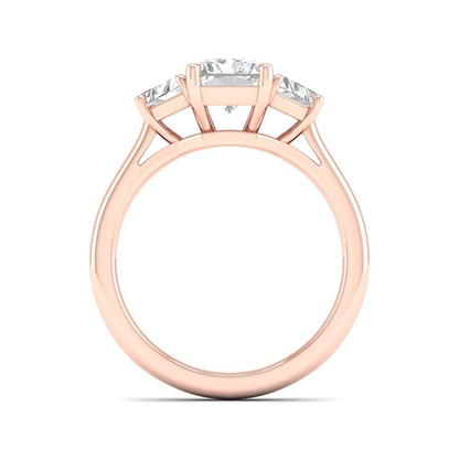 2.70 CTW Three Stone Lab Grown Diamond 14K Gold Ring