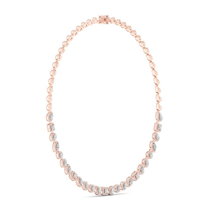 6.60CTW Multi Shape Halo Lab Grown Diamond Necklace