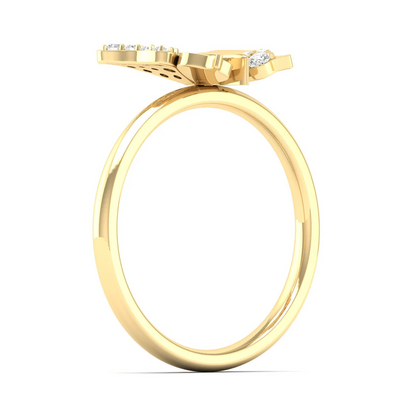 0.15Ctw Butterfly Lab Grown Diamond Fashion Ring