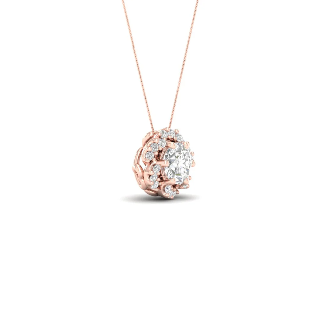 0.70 CTW Lab Grown Diamond Round Pendant