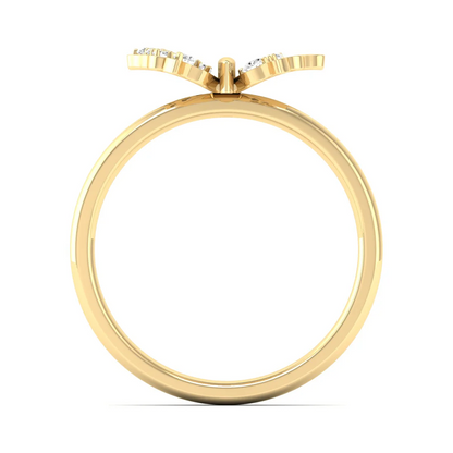 0.15Ctw Butterfly Lab Grown Diamond Fashion Ring