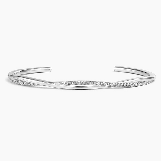 6.5 inch 1/5 CTW Diamond Petite Twisted Vine Cuff Bracelet