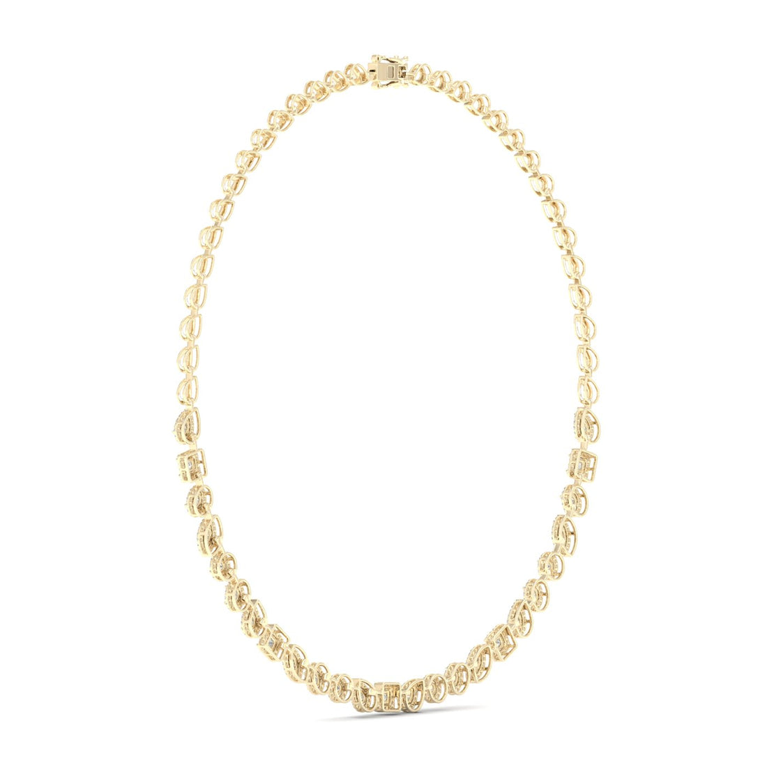 6.60CTW Multi Shape Halo Lab Grown Diamond Necklace