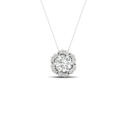 0.70 CTW Lab Grown Diamond Round Pendant