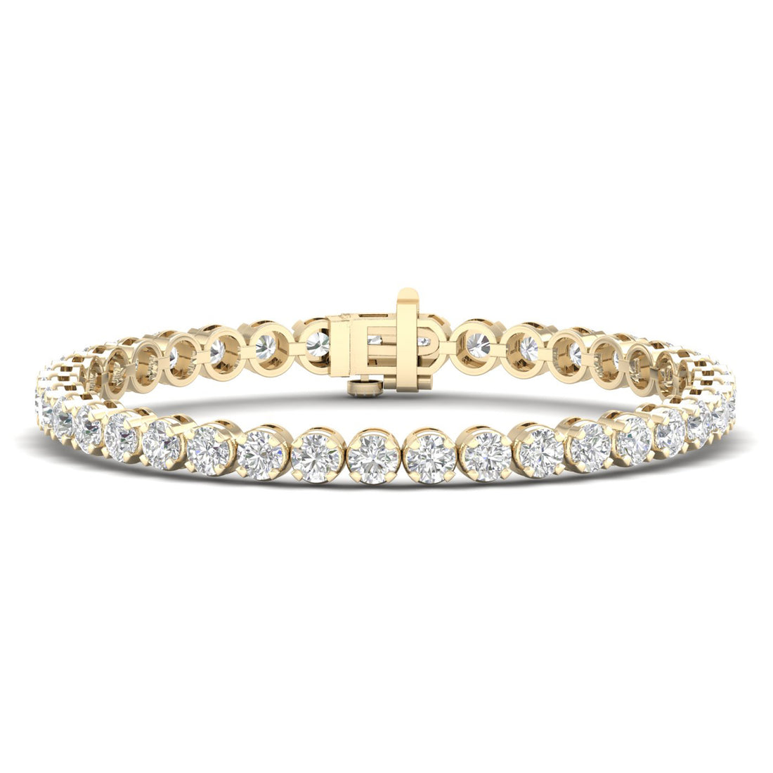 7.00CTW Four Prong Lab Grown Diamond Round Classic Tennis Bracelet