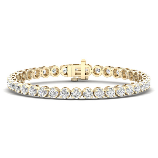 7.00CTW Four Prong Lab Grown Diamond Round Classic Tennis Bracelet