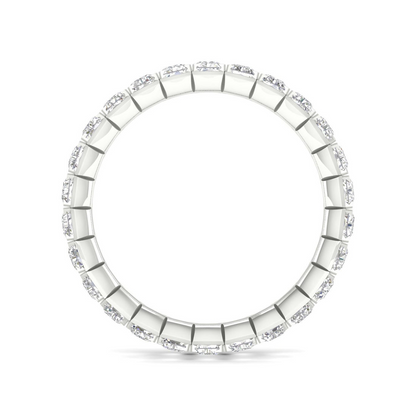 3 CTW Emerald Diamond Eternity Lab Grown Diamond Wedding Band