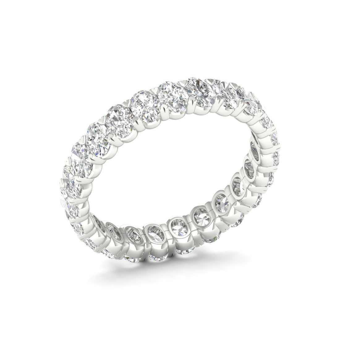 2 CTW Oval Diamond Eternity Lab Grown Diamond Wedding Band