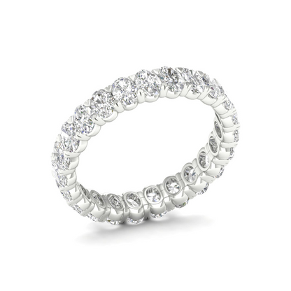2 CTW Oval Diamond Eternity Lab Grown Diamond Wedding Band