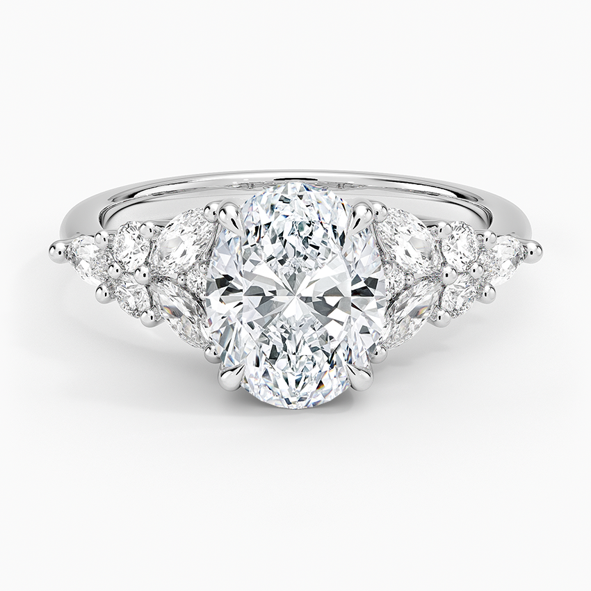 2 CT Oval Lab Grown Diamond Yellow Gold Engagement Ring