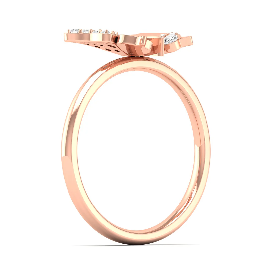 0.15Ctw Butterfly Lab Grown Diamond Fashion Ring