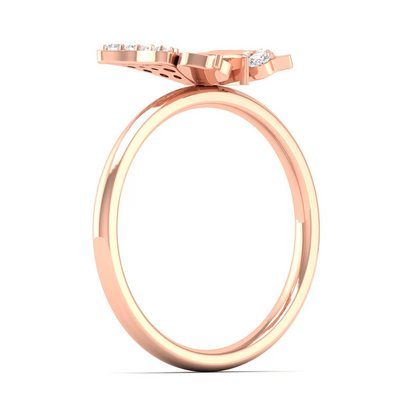 0.15Ctw Butterfly Lab Grown Diamond Fashion Ring