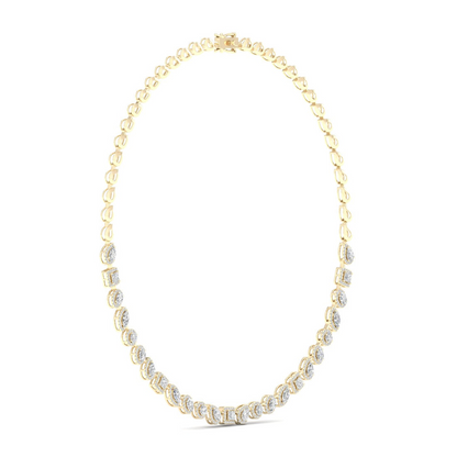 6.60CTW Multi Shape Halo Lab Grown Diamond Necklace