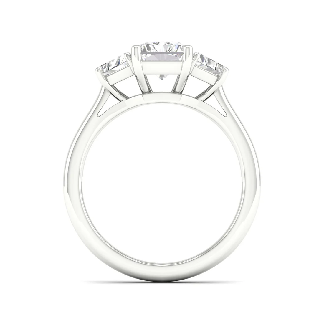 2.70 CTW Three Stone Lab Grown Diamond 14K Gold Ring