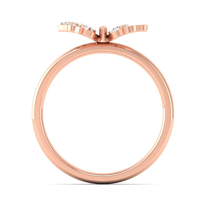 0.15Ctw Butterfly Lab Grown Diamond Fashion Ring